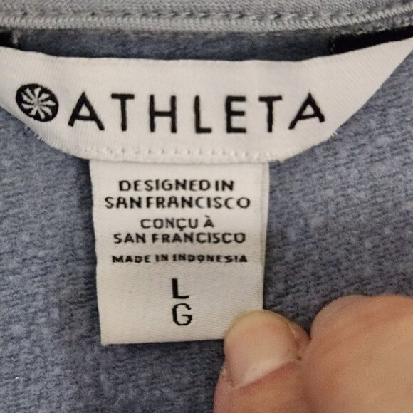 Athleta Balance Henley Sweatshirt Blue Star Size L - Picture 9 of 11